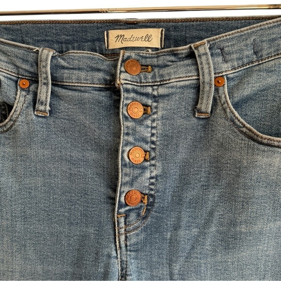 Madewell 9" Mid-Rise Skinny Crop Jeans: Button-Front TENCEL Denim Edition, Sz 31 - Picture 7 of 11